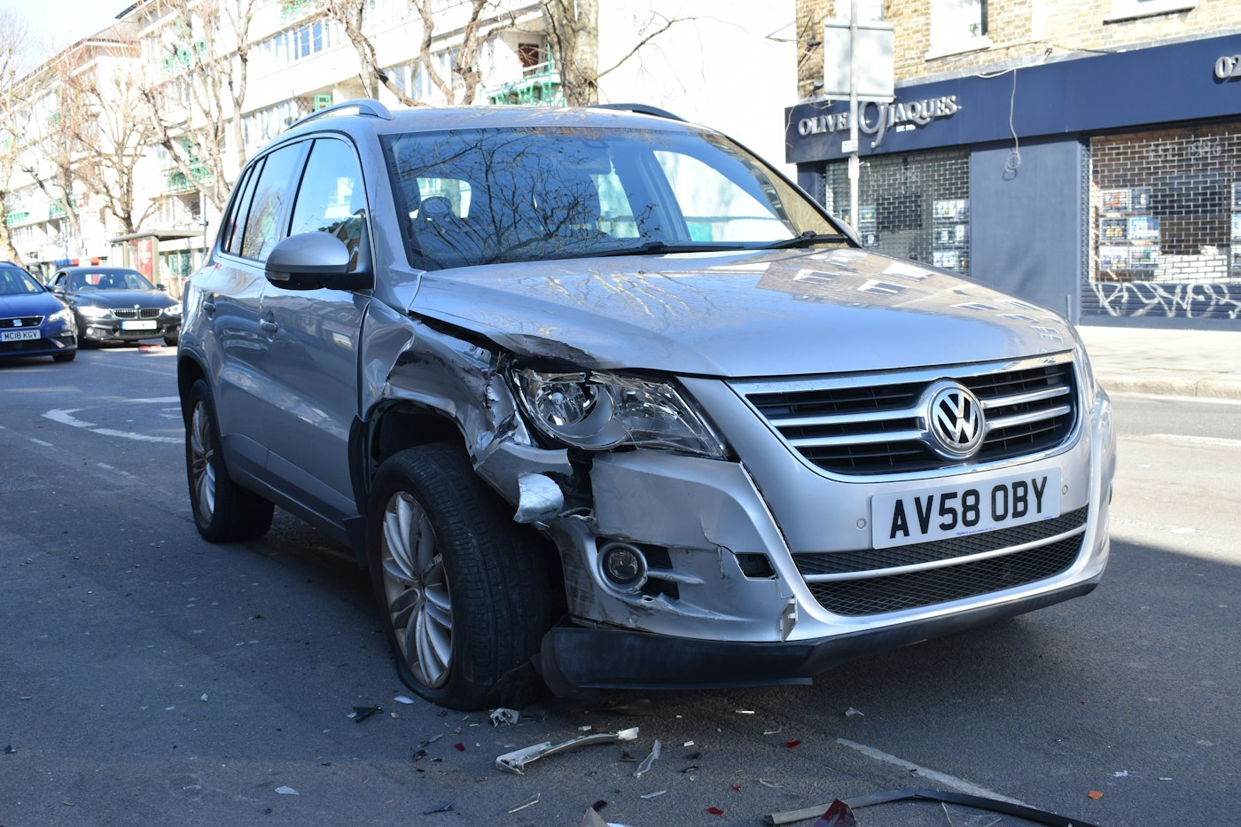 Generic file photo of a collision-damaged car; not this story's people, location or event